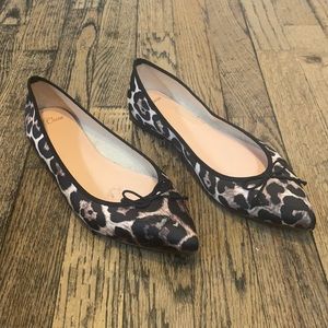 J. Crew leopard flats size 8, excellent condition.